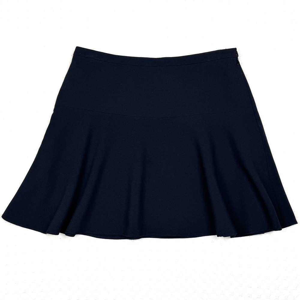 BCBGMAXAZRIA Lucy A-Line Flared Mini Skirt Women Small Black Professional Goth